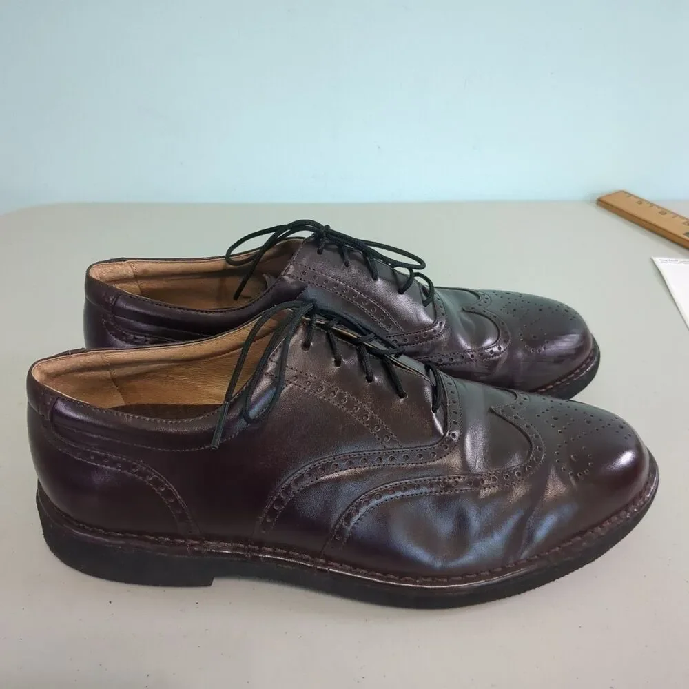 Rockport Dressport Vibram Mens Size 11w Brown Leather Dress Shoes